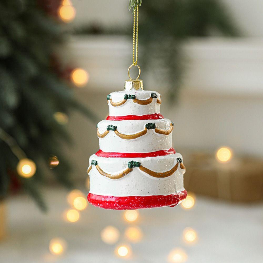

Cartoon Christmas Tree Pendant Plane House Train Xmas Tree Hanging Decor Christmas Day