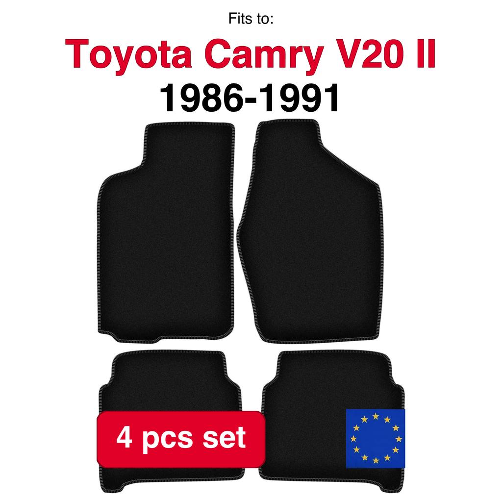 Basic Velour Car Mats, For Toyota Camry V20 Ii Sedan (1986-1991)