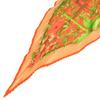 Used HERMES scarf Pleated curry silk Orange SERENITE