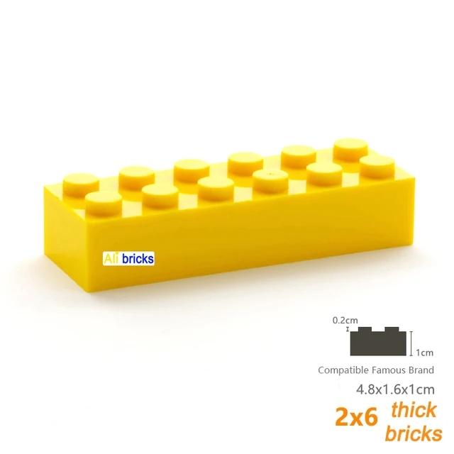 20 Stück MOC Teile 2456 Stein 2 x 6 44237 Kompatible Steine DIY Zusammenbau Bausteine Partikel Kinder Puzzle Gehirnspielzeug Geschenk
