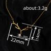 Simple Large Antlers Pendant Necklace, Inlaid With Zircon Fashion Jewelry Women, Christmas Classic Necklace