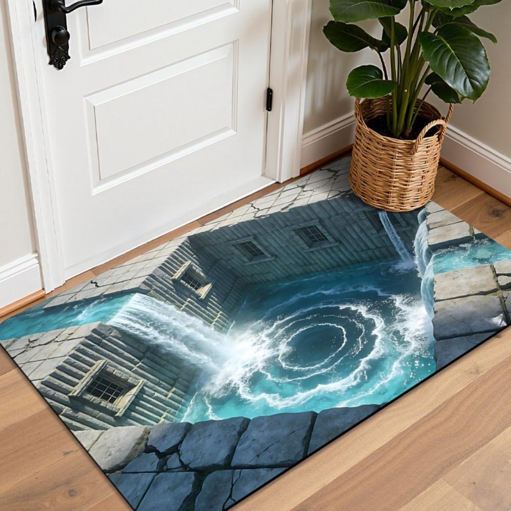Adventure Outdoor Style Printed Anti-slip Floor Mat Suitable for Decoration in Living Room Bedroom, Kitchen and Indoor Entrance