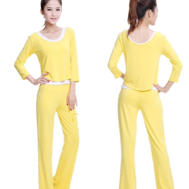 Modal Mid-Sleeve Yoga Suit: Women's 3-Piece Set for Dance & Practice, Comfortable Loose Fit