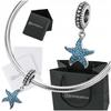 Charms Starfish Pr 925 Pendant Bead Ocean Colorful Zircons