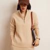 Women's Cashmere Half-Zip Hoodie Sweater - 2024 Autumn/Winter Collection
