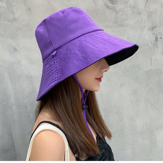 Women's Sun Hat Double-sided Bucket Hat Versatile Fashionable Minimalist Wide Brim Sun Protection Bucket Hat Spring/summer Style
