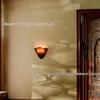 French Vintage Seashell Glass Wall Lamp for Living Room, Bedroom, or Hallway Ambiance.