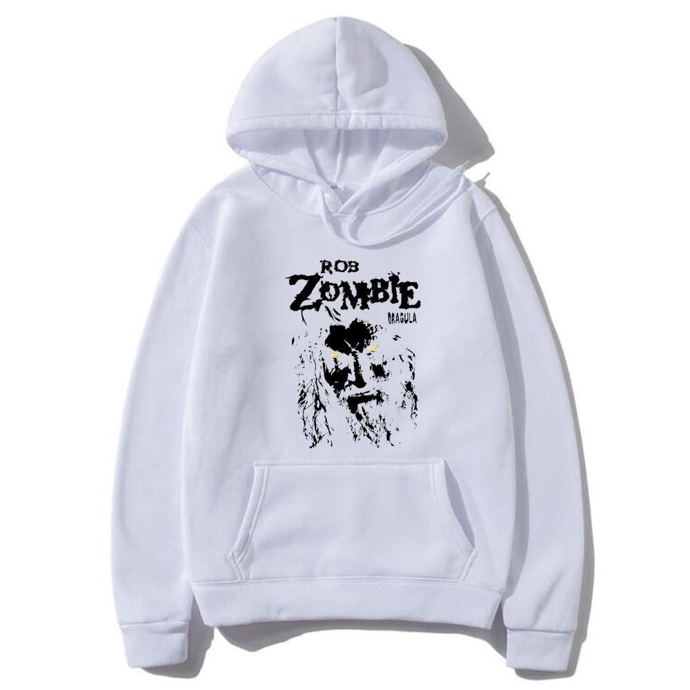 Rob Zombie Hellbilly Deluxe Dragula Retro Print Men Plus-size Hoodie Casual Street Horror Harajuku Y2K Long-sleeve Sweatshirt