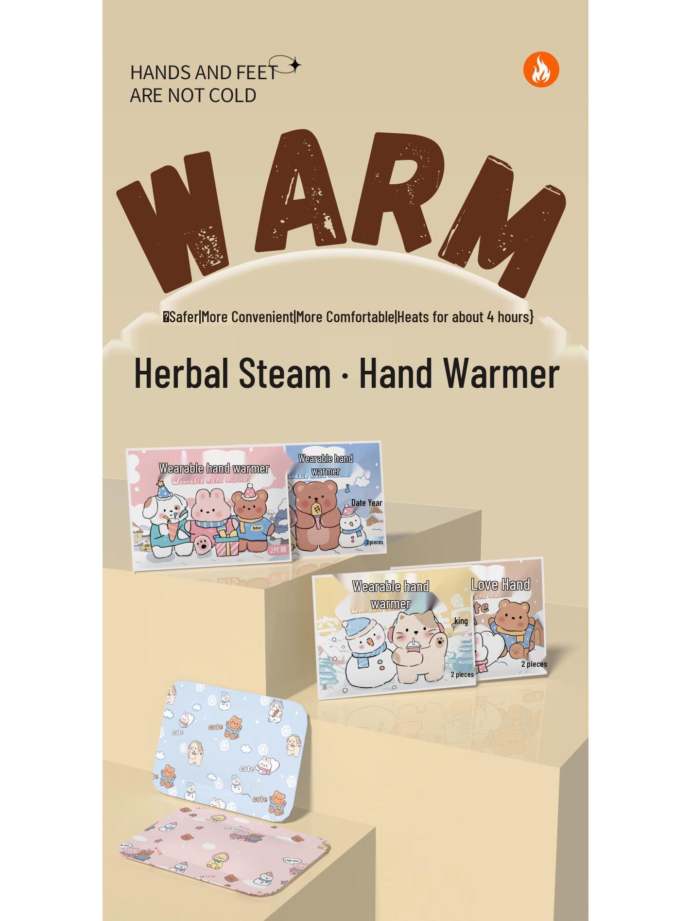 

Disposable Self-Heating Hand Warmers - 4 Pack with Free Shipping - Ideal for Keeping Hands Warm in Winter