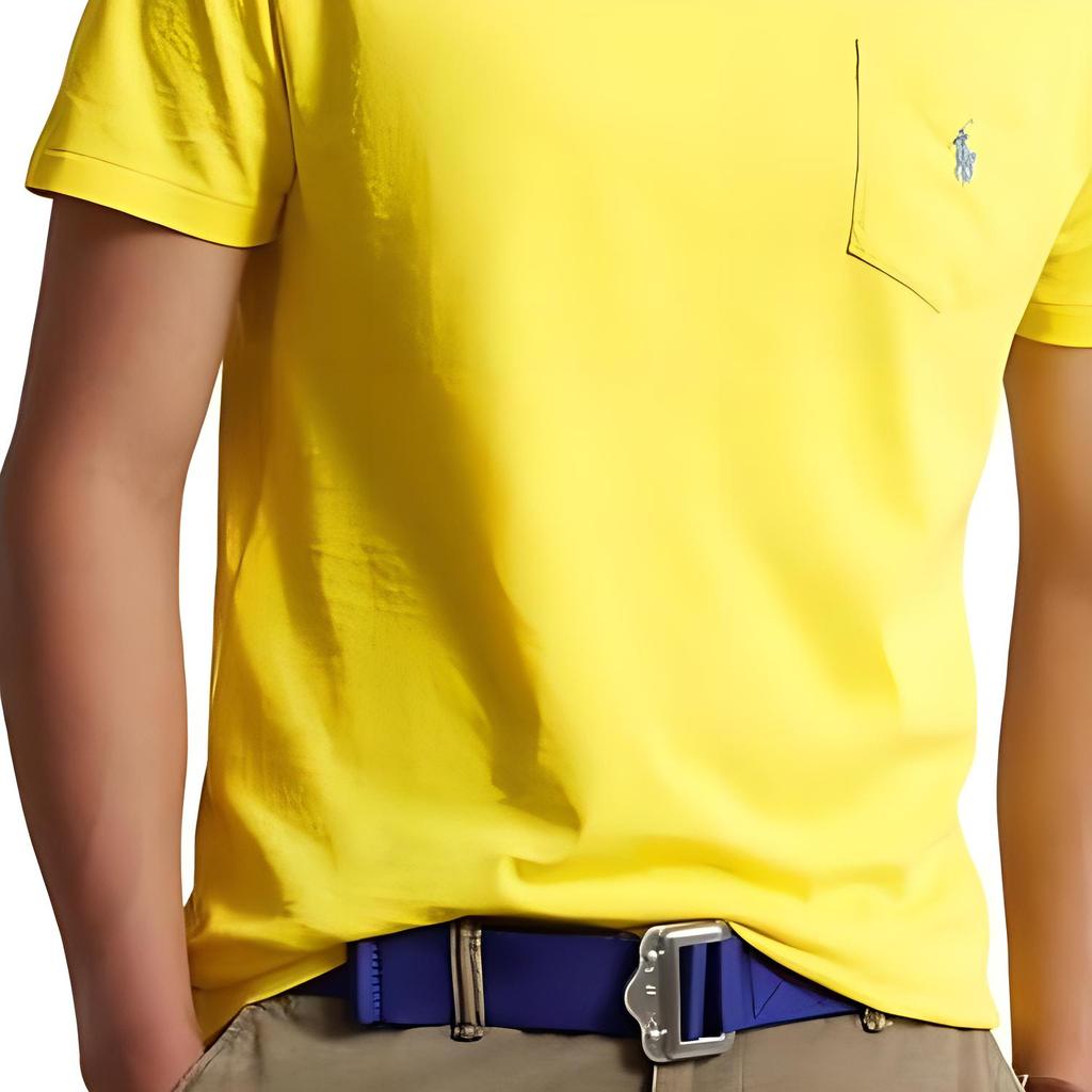 Polo Ralph Lauren Logo Embroidered Crew Neck Short Sleeve T-Shirt Men Tops Yellow 710704248-180