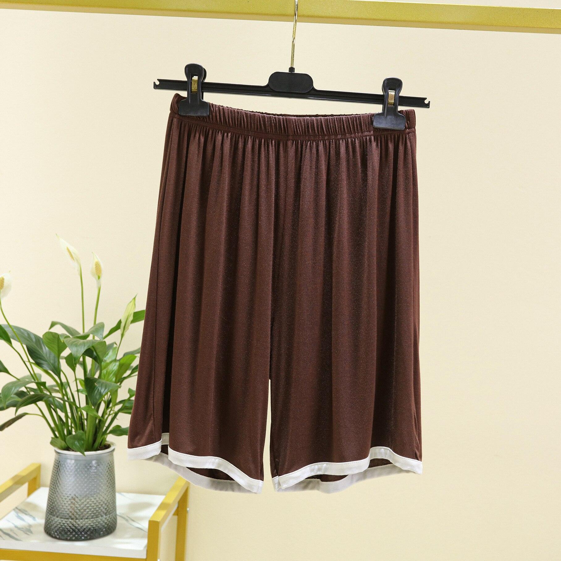 

2025 летние новые женские шорты и пижамы модальные повседневные капри свободные и тонкие домашние пижамы с высокой талией спортивные брюки большого размера XXL