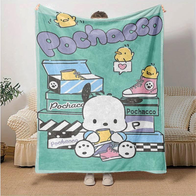 

1pc Pochacco s Shoe Box Adventure Blanket Soft Warm Throw Blankets, Living Room, Travel, Camping, Car Blankets, Beach, Office Naps, Home Decor Gift Al 130x150cm