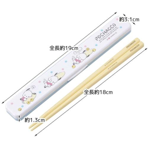 Skater Chopsticks Chopsticks Box Set Pochacco Leisurely 18cm Antibacterial Adults Made in Japan ABC3AG-A