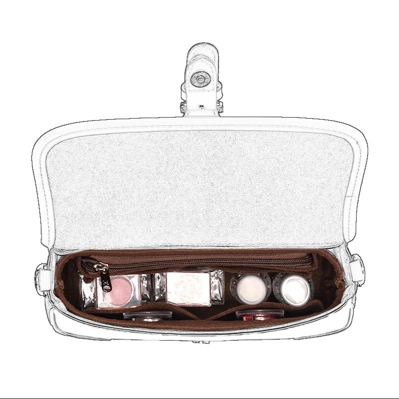 EverToner for DIANE Felt Organizer Insert Bag Makeup Handbag Travel Organizer Inner Purse Cosmetic Bag Base Shaper