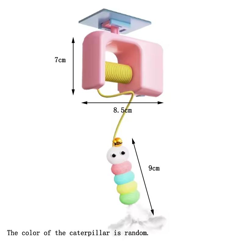 Hanging door-style cat toy self-play boredom relief toy swing hanging elastic feather bell teaser wand cat teasing toy