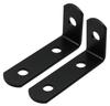 Reinforcing Metal Fittings, Black No.61, L-Shaped, 2.3 x 1.1 inches (58 x 29 mm) (Set of 2)