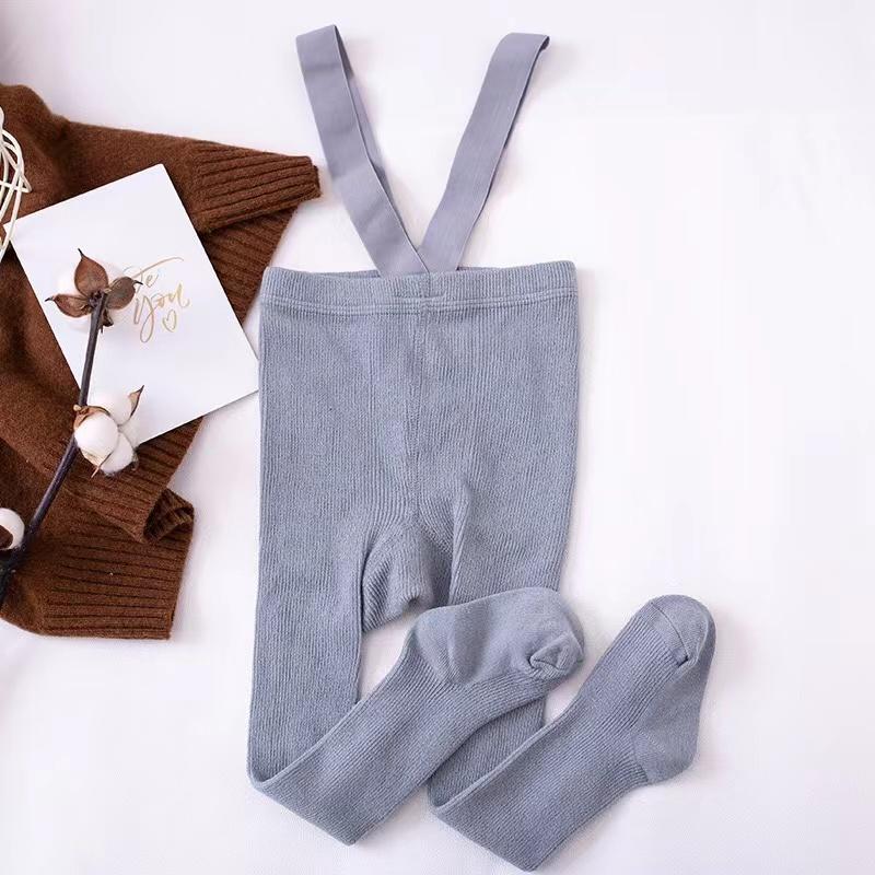 Neugeborenes Baby Mädchen Junge Accessoires Kinder Socken Hosenträger Overall Strumpfhose Uni Hohe Taille Rippstrick Strumpfhose Säugling Leggings
