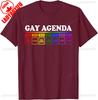 The Gay Weekly Agenda Funny Lgbt Pride Rainbow TShirt Unisex Unisex Summer Cotton Printed TShirt Casual Streetwear Clothes