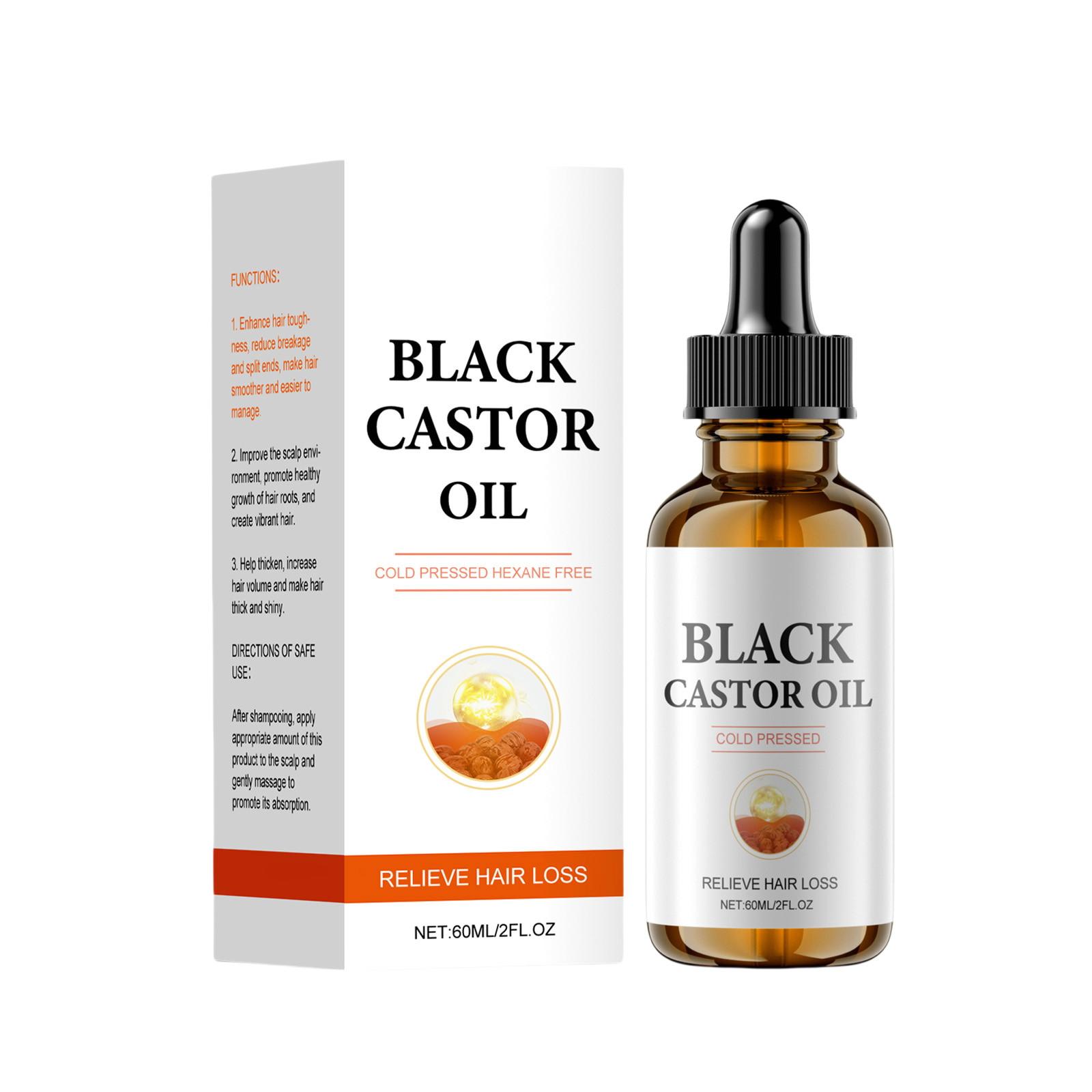 

Черное касторовое масло для роста волос питает кожу головы и способствует здоровому росту волос и питательному уходу 60 мл