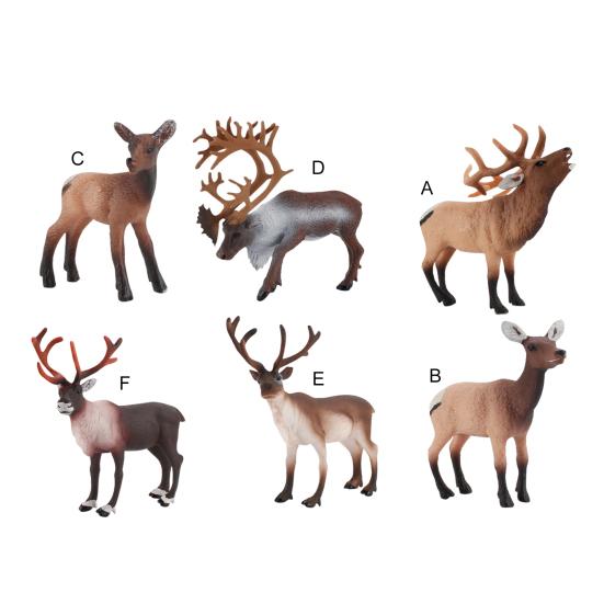 Animal Figurine Durable Cognitive Competence Educational Toy Desk Decoration Christmas Elk