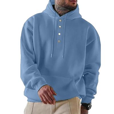 Men's Solid Color Hoodie Loose Casual Long-sleeved Hoodie Clothes Sale