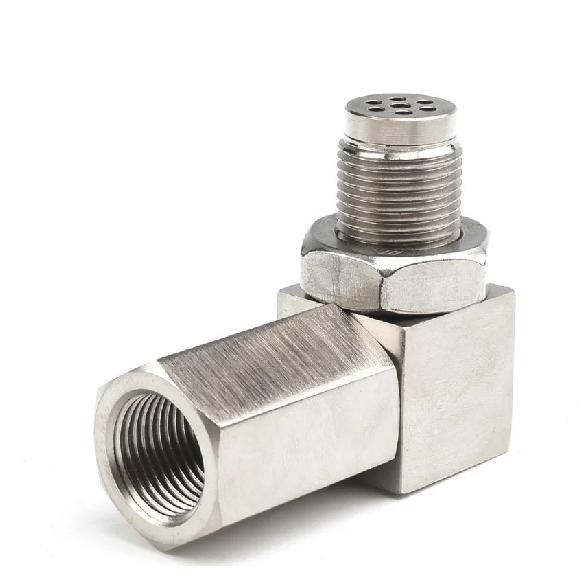 Mini Catalytic Converter 90 Degree CEL Check Engine Light O2 Oxygen Sensor Spacer Adapter Universal