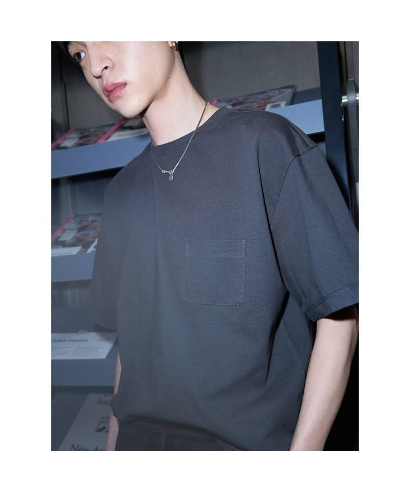 Saendeusaundeu Short-Sleeve Cropped T-Shirt Ash