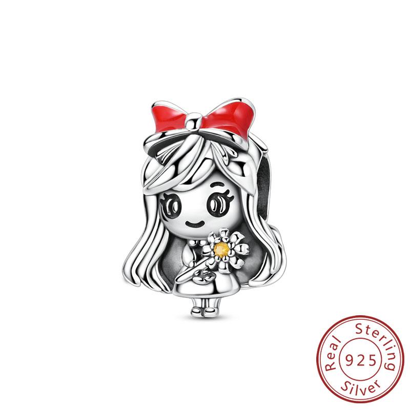 New Original Charms Beads Pendants Copper Cute Cat Paw Bow Apple Heart Charms Fit Bracelets Necklaces Women Jewelry