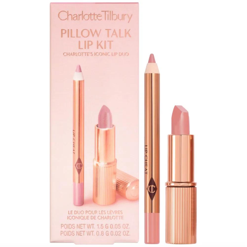 Charlotte Tilbury PillowTalk Fair Mini Lipstick + Lip Liner Set Satin Finish