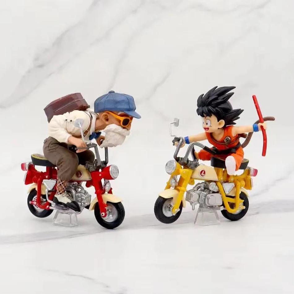 Anime Figur Dragon Ball Z Son Goku Herr Roshi Lokomotiven PVC Action Kame Sennin Motorrad Spielzeug für Kinder Sammler