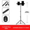 Mobile Streaming Stand with LED Fill Light and Multi-Camera Mount for Desktop and Outdoor Photography