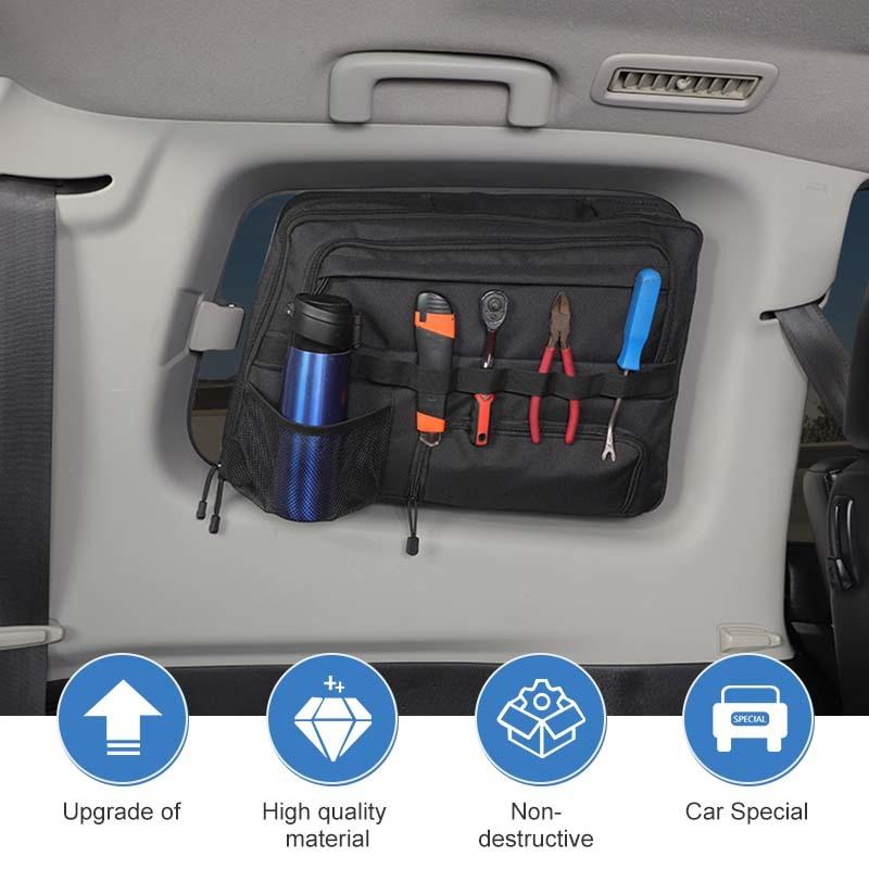 Kofferraum Heckscheibe Seitenaufbewahrungstasche Organizer Passend für Mitsubishi PAJERO 2007-2021 Verstauen Aufräumen Autozubehör