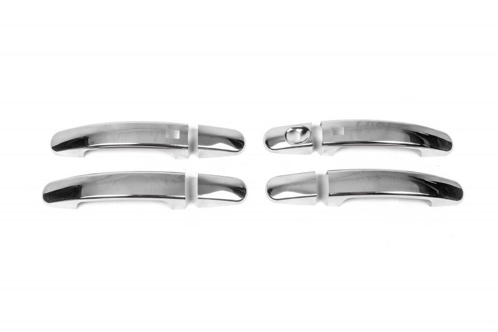 Podložky rukojeti (4 ks, nerezová ocel) Bez čipu, Carmos - Turecká ocel pro Ford Kuga 2008-2013