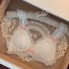 Girls Bras Cute Sweat Lace White Underwear Strap Backless Push Up Bras Inner Tops Underwear Female Lingerie With Pad