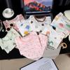 Kids' Summer Jacquard Pajama Set: Short-Sleeved Shirt and Shorts for Boys and Girls