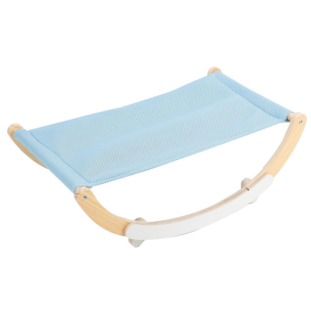 Indoor Katzen Schaukelstuhl Holzrahmen Hängematte Schlaf Schaukelbett Katzenmöbel SpielzeugBlau