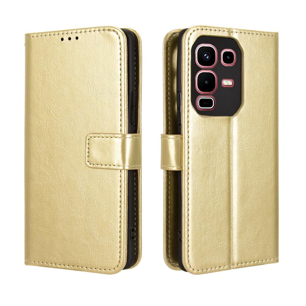 

Чехол-книжка для Infinix Note 50s 5G Кожаный чехол [Flip Vintage Leather] Кошелек Противоударный Прочный Ретро Чехол для телефона for Infinix Note 50s 5G золотой