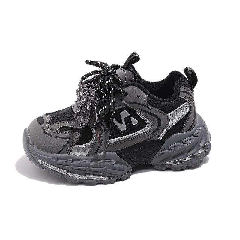 Kids' Korean Style Dad Sneakers - Velvet Lined, Non-slip, Soft Sole, Casual Running Shoes (Sizes 26-36)