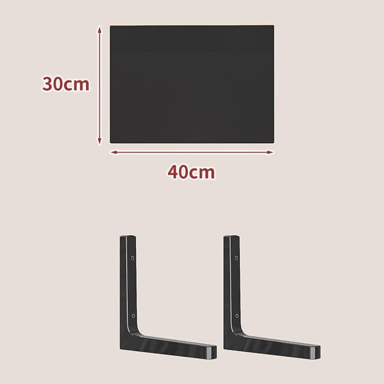 Paint-Free Floating Wall Shelf: Wooden Wall-Mounted Bookshelf and Storage Plank