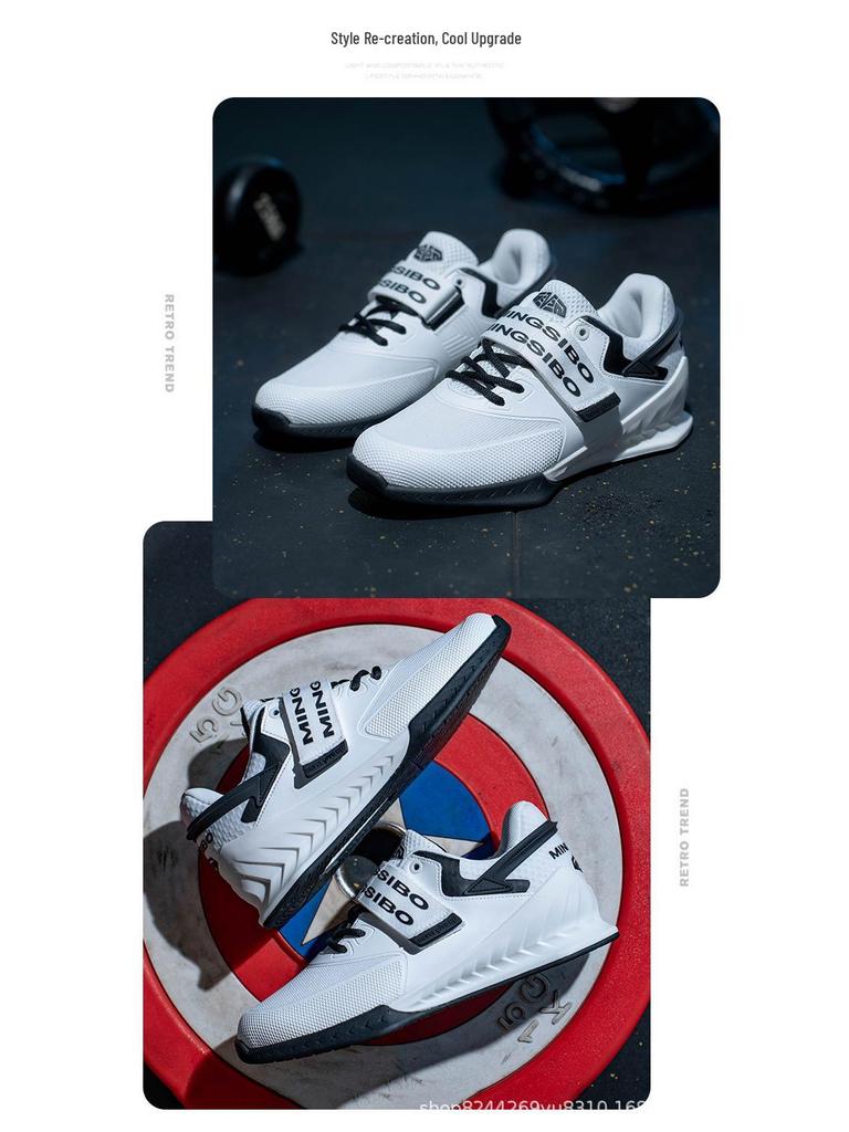 Men's Weightlifting & Squat Shoes - Deadlift & Strength Training Balance Sneakers