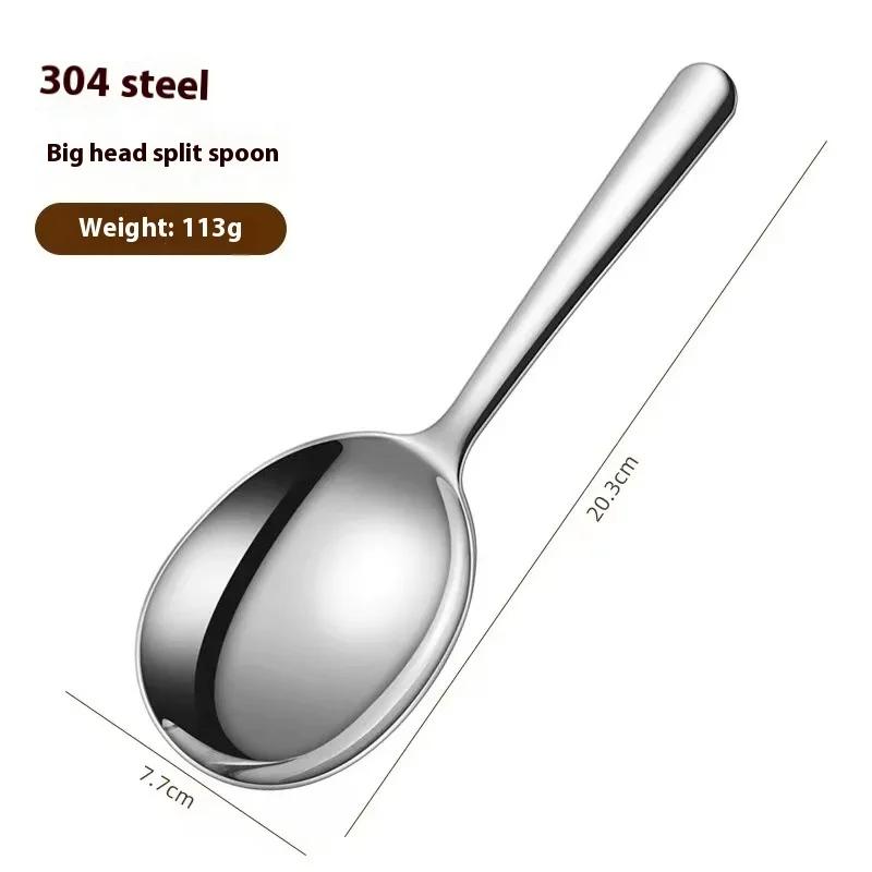 Hot Stainless Steel Ladles For Serving Soup Rice Serving Spoon Drain Hole Heat Insulated Handle Kitchen Utensils For Daily Use