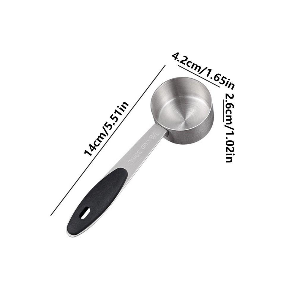 Stainless Steel Measuring Spoon Round Shape Coffee Scoops Food Grade Powder Spoon  Teas