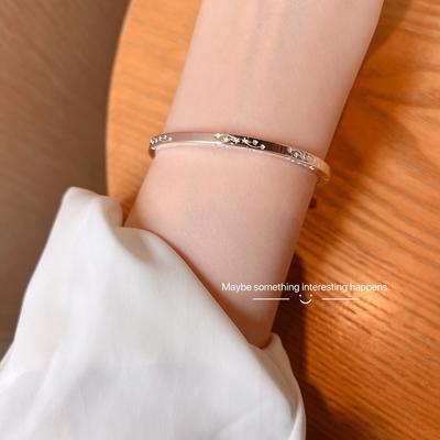 Zuyin 999 Sterling Silver Bracelet for Women with Sky Stars Instagram, A Niche Design for High-end Hand Jewelry