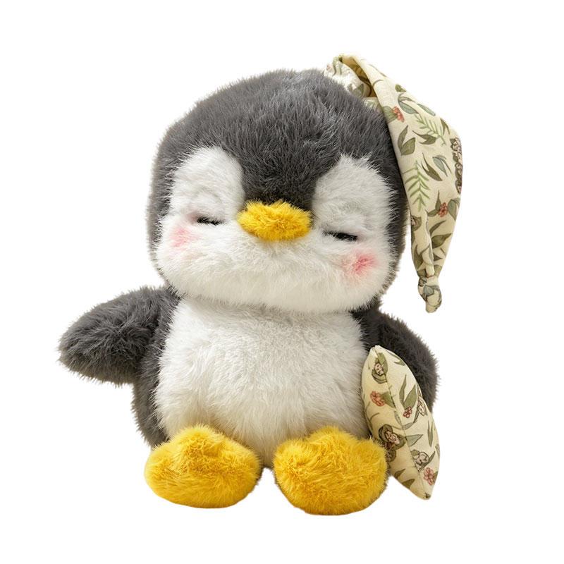 Cute Couple Doze Penguin Plush Pillow Stuffed Toy Soft Fluffy Cartoon Animal Home Decor Kids Birthday Gift