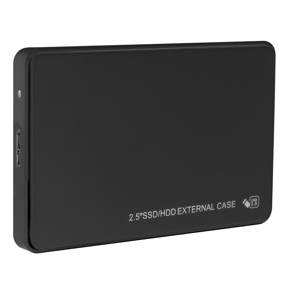 2,5 Zoll Mobile Festplatte Externes Gehäuse ABS 5 Gbit/s Übertragung HDD Box USB3.0 SATA Schwarz  (Nicht enthalten