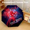 Boston Red Sox Automatic 8‑ribs Umbrella, Custom Name Text Personalized Folding Umbrella Rain Sun Gift
