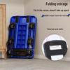 Chariot plat pliable compact à six roues pour le transport silencieux de marchandises