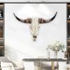 Animal Head Wall Art: Faux Cow Sculpture for Living Room