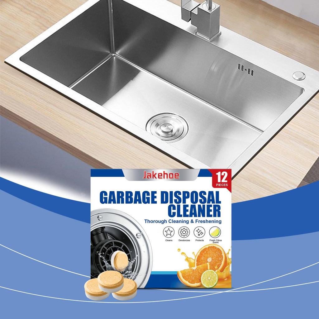 JAKEHOE Citrus Scent Garbage Disposal Cleaner & Deodorizer Sheet
