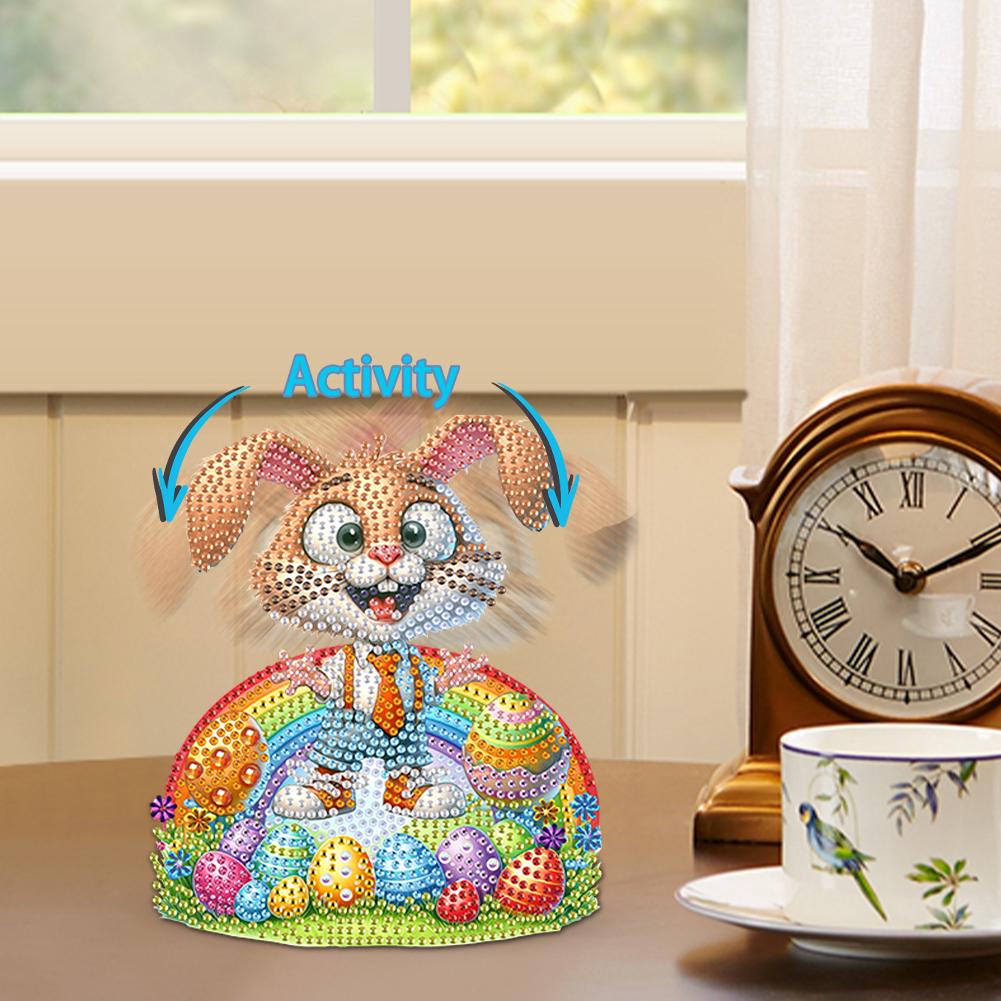 Acrylic Shaking Head Table Top Diamond Painting Ornament Kits Animal 5D DIY Diamond Art Tabletop Decorations for Adults Beginner